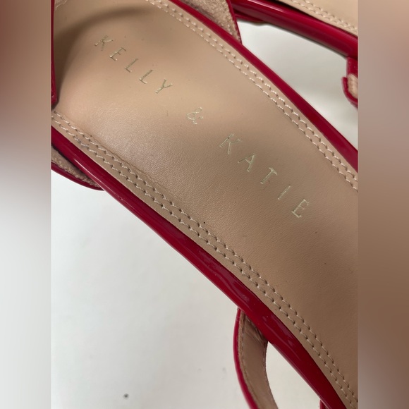 New Kelly Katie Red Women Heels Shoes Size 8.5 - Picture 5 of 7